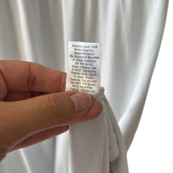 NEW Fresh Produce Aria Maxi Summer Dress Size Lg Gray Asymmetric Hem Stretch - Picture 7 of 9